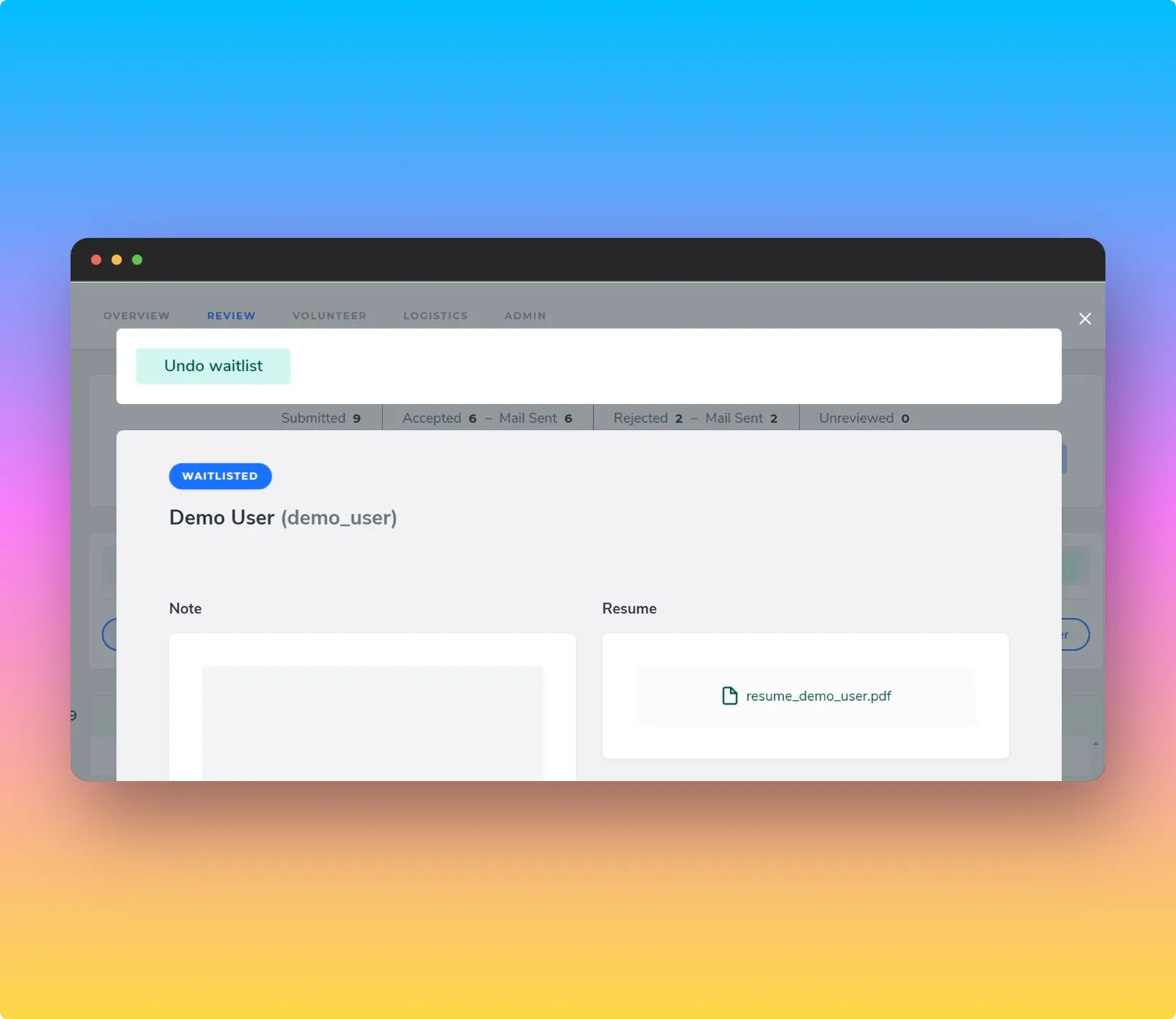 Waitlist flow